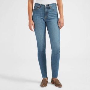 Everlane High Rise Skinny Jean. Mid Blue. Sz 25.